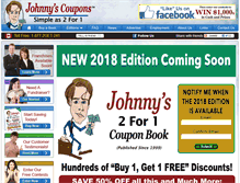 Tablet Screenshot of johnnyscoupons.com